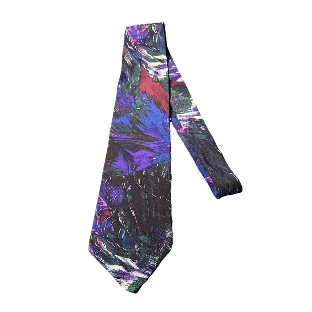 Vintage‎ Stonehenge Molecular Expressions 100% Silk Tie Made In The USA